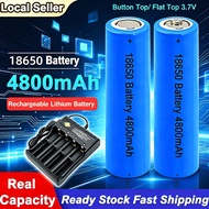 🔥Ready Stock🔥 18650 Battery 4800mAh Rechargeable Battery 3.7V Lithium Battery 3000mAh AA / AAA Batte