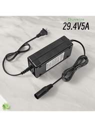 Duxwire 29.4v5a 鋰電池充電器（美插）,適用於24v鋰離子電池組,兼容電鋸、電動輪椅、戶外電動三輪車、燈具、家用電器。配有 Xlr 连接器