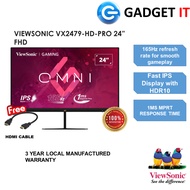 VIEWSONIC VX2479-HD-PRO 165Hz / VX2479A-HD-PRO FHD 240Hz (1920x1080, IPS FULL-HD GAMING MONITOR (1MS