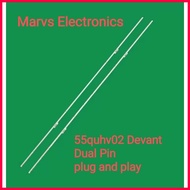 ➵ Backlight Set 55inch Devant 55QUHV02 Smart Led Tv 2strip edge type Originally fit Brandnew