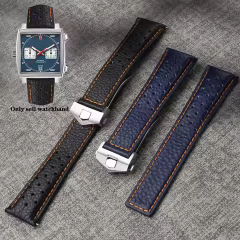 Watch Strap For Tag Heuer Monaco Carrera F1 Series Wrist Frosted Calfskin Quality Leather Watchband 