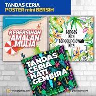 Poster mini  Keceriaan Tandas Sekolah, 1 x 1 kaki, 10 pcs #sqr