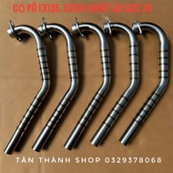 cổ pô xe Cổ pô inox 304 Size 34mm fom khoét áo gắn ex135 ex150 winner sonic