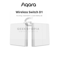 (Global) Aqara D1 One-Touch Control Wireless Switch - 1Gang | 2 Gang