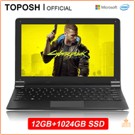 [Op006] TOPOSH แล็ปท็อปขนาดเล็ก11.6 Quad Core J4125 12GB RAM 1เทราไบต์ SSD Ultrathin แบบพกพา Windows