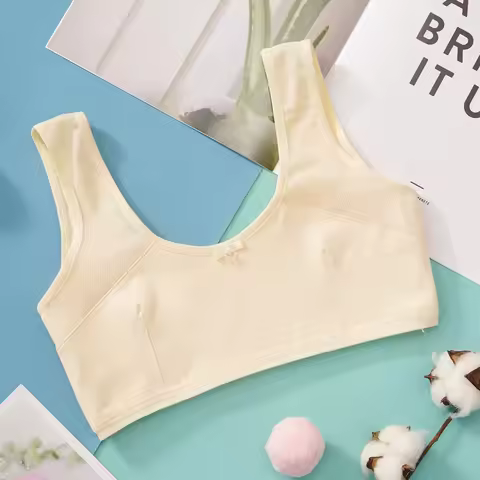 New Girls Underwear Bra Developmental Cotton 12-Year-Old Girl Bra Big Boy Bra Small Vest First Stage