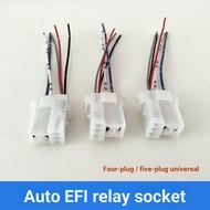 4.2 Car Electric Spray Relay Socket Plug 4 Plug 5 Plug Small Flat Relay Socket Electric Spray Socket Relay
