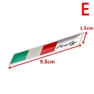 【CM】Aluminum 3D Metal ITALY Italian Flag Sticker Emblem Badge Decal Car Decorate