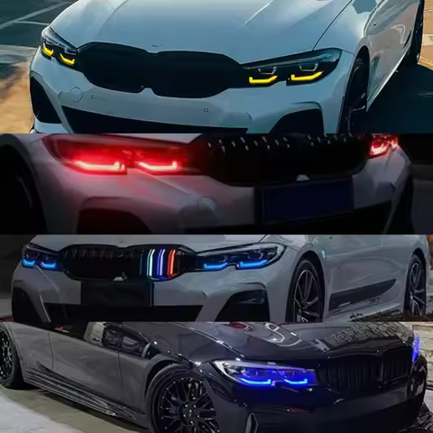 LED Headlight Daylight Refit Yellow Blue Red For 2018 2019 BMW 3' G20 320i 330i M340I Daytime Runnin
