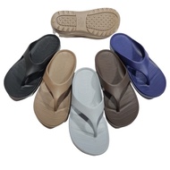 Luofu Men's Jelly Rubber Flip Flops E7203-J5W (AZ2)