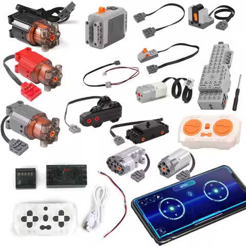 88002 80003 80004 Bricks Toys Power RC APP Car LED Control Device PF Parts MOC Motor Servo Building 
