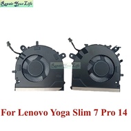 a5F10S13940 CPU GPU Laptop Cooling Fans for Lenovo Ideapad Yoga Slim 7 Pro-14 DC28000G0D1 NS65C13-20