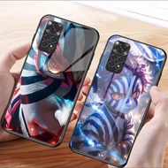 demon slayer Akaza 02 Glass Phone Case For Xiaomi Redmi Note 14 13 Pro Plus 12 4G 11 10 5G 9 Cover