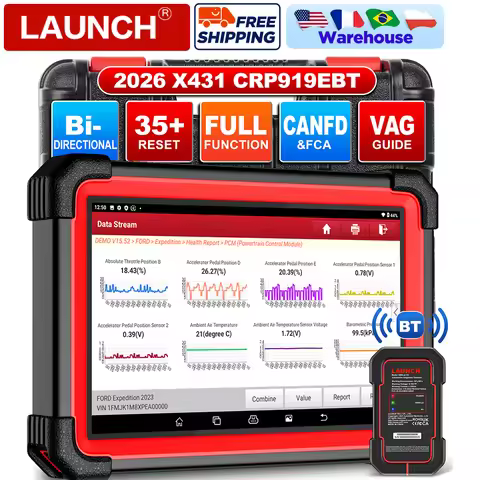 LAUNCH X431 CRP919E BT OBD2 Scanner Bidirectional add key programmer CAN FD/DoIP OE-Level All System