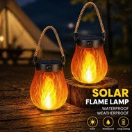 Solar Flame Lamp Outdoor Camping Lantern Hemp Rope Garden Decor Waterproof Patio Light Solar Usb Cas