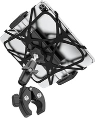 Charchendo Universal 360° Adjustable Metal Handlebar Tablet Mount [Anti Fall Strap], Motorcycle Bike