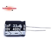10pcs Capacitor Electrolytic Aluminum 33UF 400V Black