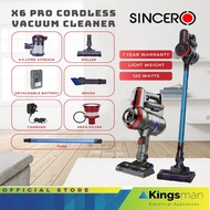 [Kingsman Electrical] Sincero Cordless Vacuum Cleaner Handstick Cyclone Vacum Portable Rechargeable/