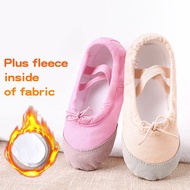 【Love ballet】รองเท้าบัลเล่ต์ฤดูหนาว Fleeced Women Ballet Warm Dance Shoes Ballerina Practice Shoes For Kidsเสื้อผ้าและรองเท้าเด็ก รองเท้าเด็กผู้หญิง  รองเท้าส้นแบนและรองเท้าแบบสวม
