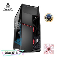 AZZA  Mid Tower Gaming Tempered Glass Computer Case Golem 221G – Black