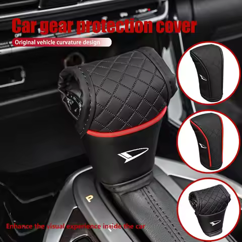 Leather Car Gear Shift Handle Cover Hand Brake Protector Sleeve For Daihatsu Terios Sirion Mira Mate