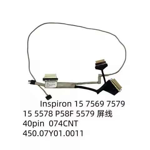 Replacement Laptop LCD Screen Touch Display Cable for DELL INSPIRON 15 5578 P58F 5579 7569 7579 074C