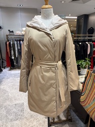 [清庫存!!!!!]【Weekend Max Mara 】奶茶色連帽綁帶羽絨-38