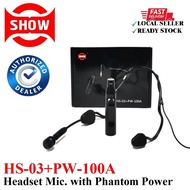 SHOW HS-03+PW-100A Headset Microphone