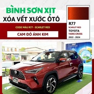 Sơn Xịt Xóa Vết Xước Cho Xe TOYOTA YARIS CROSS Màu ĐỎ TƯƠI Code R77 - SCARLET RED Chính Hãng OH PAIN