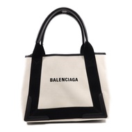 BALENCIAGA 帆布Navy Cabas Small銀扣手挽袋