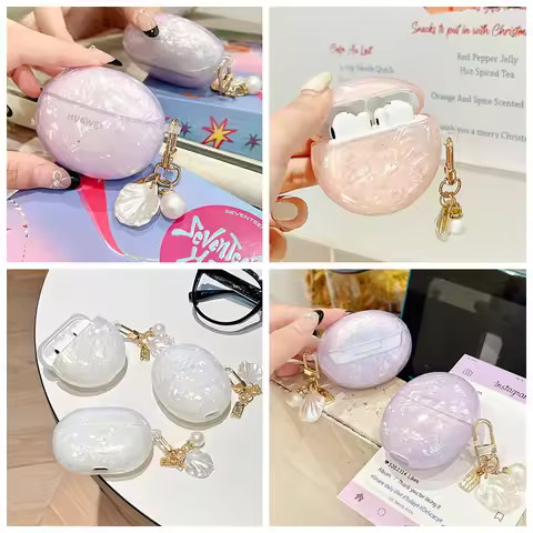 Luxury Shell 7i FreeClip Case for Huawei SE 3 Freebuds Pro 3 Creative 5i 6i Cover Decor for Freebuds