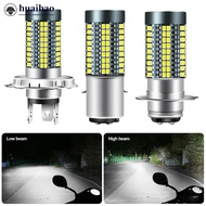 HUAIHAO H4/H6/BA20D/P15D 12V-24V 6000K LED Motorcycle Bulb Motorcycle Headlight 126smd Chips Lamp Ca