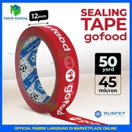 LAKBAN PRINTING GOFOOD | SEALING TAPE FOOD ONLINE SATUAN TERMURAH