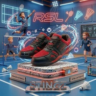 RSL STINGZ Badminton shoes Junior Black/Red