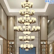 新中式大吊燈複式樓別墅客廳樓中樓中國風自建房挑空五層歐式吊燈