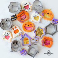 Set Of 6 Halloween Glass Cookies