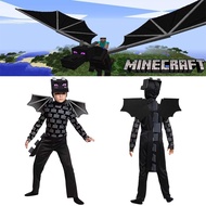 Halloween Minecraft Ender Dragon Cosplay Costume Jumpsuit Mask Party Fancy Kids Gifts