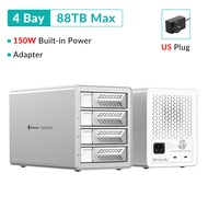 Yottamaster 10Gbps 2.5 "/3.5" นิ้วซาต้าเอชดีดี SSD 4Bay 5 Bay Type C เคสภายนอกสำหรับพีซีแล็ปท็อป