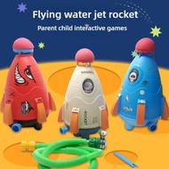 Rocket Water Sprinkler Toy For Kids Flying Saucer Water Launcher Outdoor Backyard Garden Game J0u5