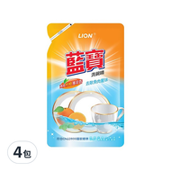 LION 獅王 藍寶 洗碗精補充包 柑橘香  800g  4包