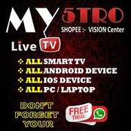 MY5TRO IPTV Smarters Pro | IPTV Smarters LITE  | TELE-TV 1/3/6 Month