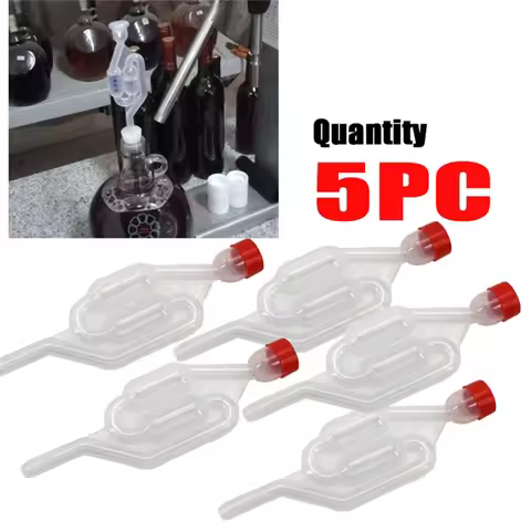 5/1Pieces S-Shape Airlocks ,Homebrew Bubble Airlock Carboys Stopper & Fermenter Seal Valve with Food