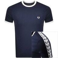 T-shirt freed perry navy blue Men's Short Sleeve Top/ 100% real pict branded Casual t-shirt/