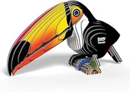 EUGY 650115 Toucan, 3D Animal Puzzle for Children and Adults to Assemble, DIY Animal Figure, Craft S