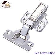 Myhomera 4pcs Cabinet Hinge 304 Stainless Steel Hydraulic Furniture Door Hinges Copper Core Cupboard Damper Buffer Soft Close