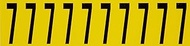 Brady 3440-7 2-1/4" Height, 7/8" Width, B-498 Repositionable Coated Vinyl Cloth, Black On Yellow Col