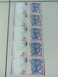 (5 pcs)(5 pcs)(5pcs)Duit Lama Malaysia Rm2 Siri 8