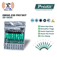 PRO SKIT SD-0839 9 IN 1 ORIGINAL Screwdriver Set ESD - Screwdriver Set Proskit - Electronic Screwdri