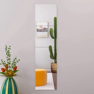 4 Mirror Wall Stickers Acrylic Square Self Adhesive Stickers Modern DIY Art Home Decor Wall Mirror