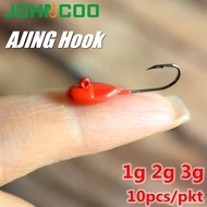 10pcs/pkt Light weight Mini Hook  Ajing Hook 1g 2g 3g Rock Fishing Casting  Spearhead Hook UL Soft P